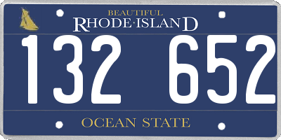 RI license plate 132652
