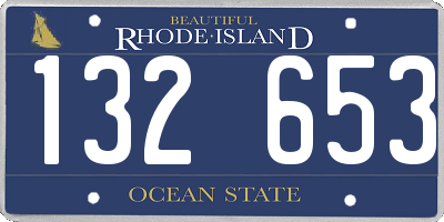 RI license plate 132653