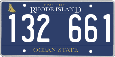 RI license plate 132661