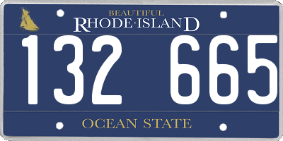 RI license plate 132665