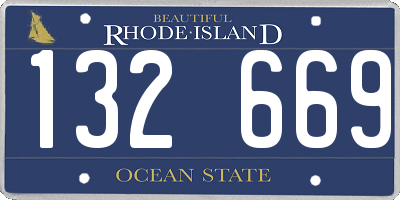 RI license plate 132669