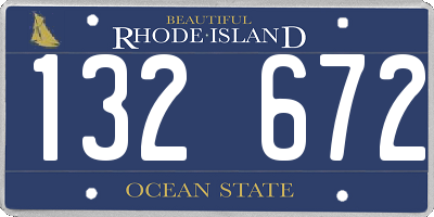 RI license plate 132672