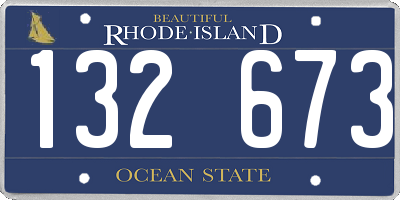 RI license plate 132673