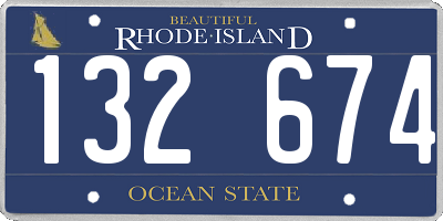 RI license plate 132674