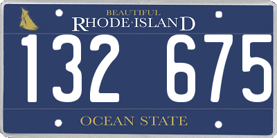 RI license plate 132675