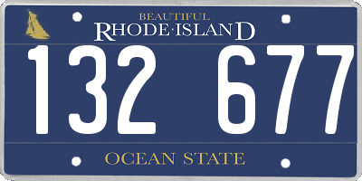RI license plate 132677
