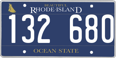RI license plate 132680