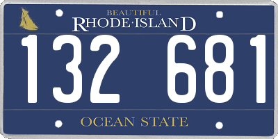 RI license plate 132681
