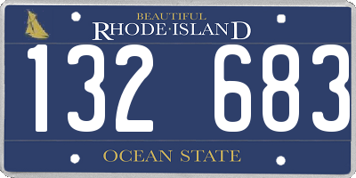 RI license plate 132683