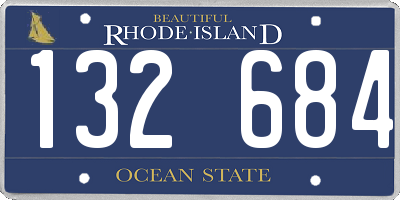 RI license plate 132684