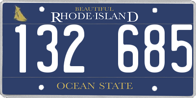 RI license plate 132685