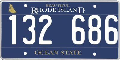 RI license plate 132686