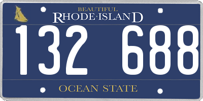 RI license plate 132688