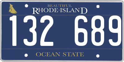RI license plate 132689