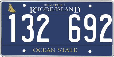 RI license plate 132692