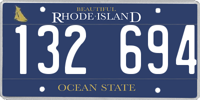 RI license plate 132694