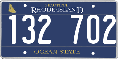 RI license plate 132702