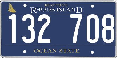 RI license plate 132708