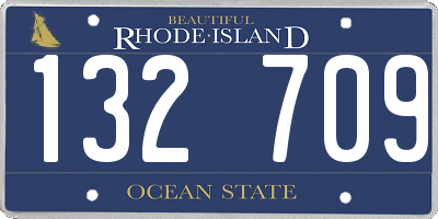 RI license plate 132709