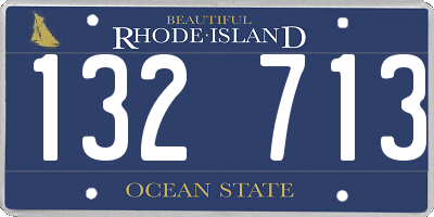 RI license plate 132713