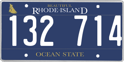 RI license plate 132714