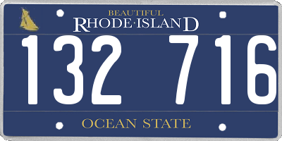 RI license plate 132716