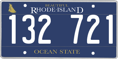 RI license plate 132721
