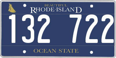 RI license plate 132722