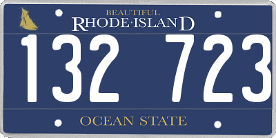 RI license plate 132723