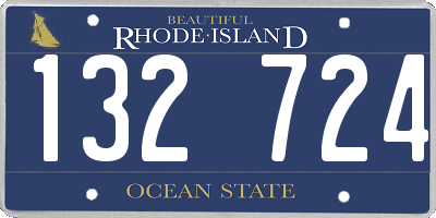 RI license plate 132724
