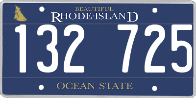 RI license plate 132725
