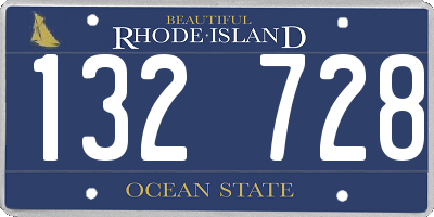 RI license plate 132728