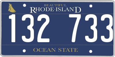 RI license plate 132733