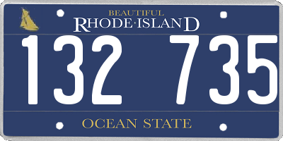 RI license plate 132735