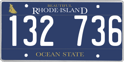 RI license plate 132736