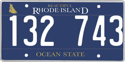 RI license plate 132743