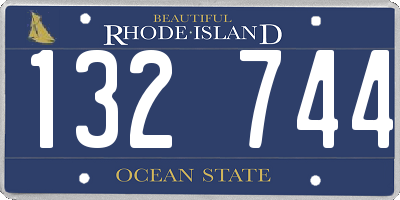 RI license plate 132744