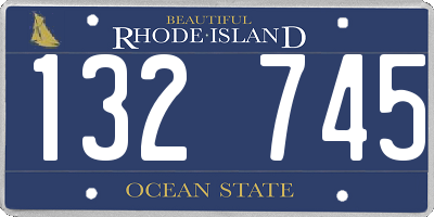 RI license plate 132745