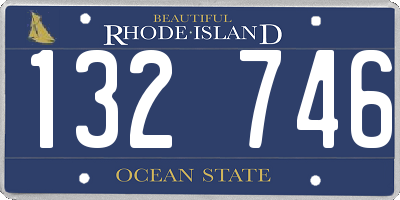 RI license plate 132746