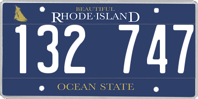 RI license plate 132747