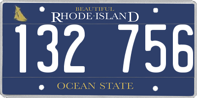 RI license plate 132756