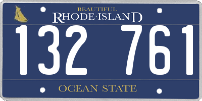 RI license plate 132761