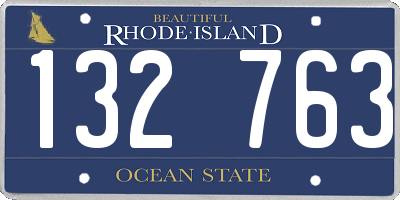 RI license plate 132763