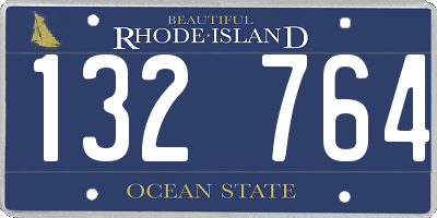 RI license plate 132764