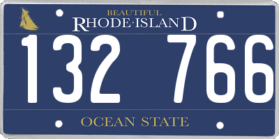 RI license plate 132766