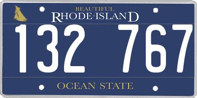RI license plate 132767