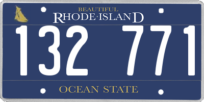 RI license plate 132771