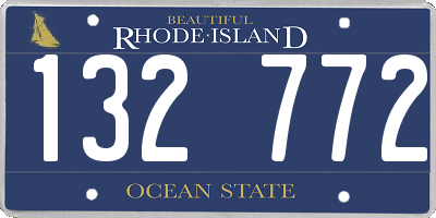 RI license plate 132772