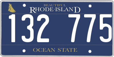 RI license plate 132775