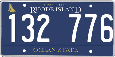 RI license plate 132776